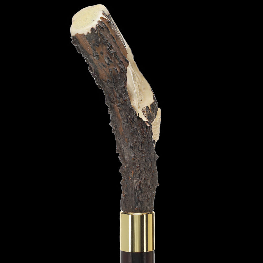 Carved Bison Antler Buffalo Bone: Collector Cane - Limited Supply Bone Handles - Tophatter Daily Deals