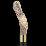 Carved Bison Antler Buffalo Bone: Collector Cane - Limited Supply Bone Handles - Tophatter Daily Deals
