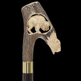 Carved Bison Antler Buffalo Bone: Collector Cane - Limited Supply Bone Handles - Tophatter Daily Deals