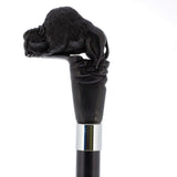 Bison Dark Buffalo Horn Handle Collector Cane w/Custom Shaft and Collar Bone Handles - Tophatter Daily Deals