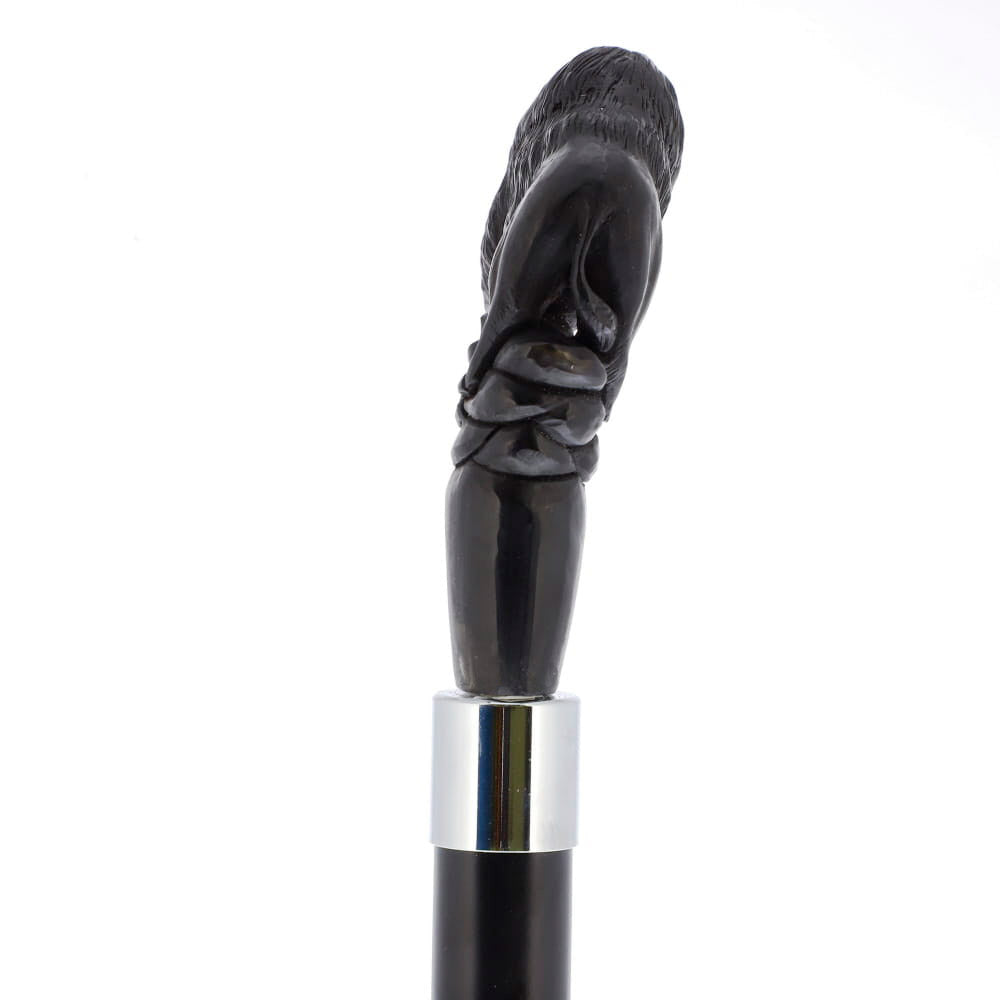 Bison Dark Buffalo Horn Handle Collector Cane w/Custom Shaft and Collar Bone Handles - Tophatter Daily Deals