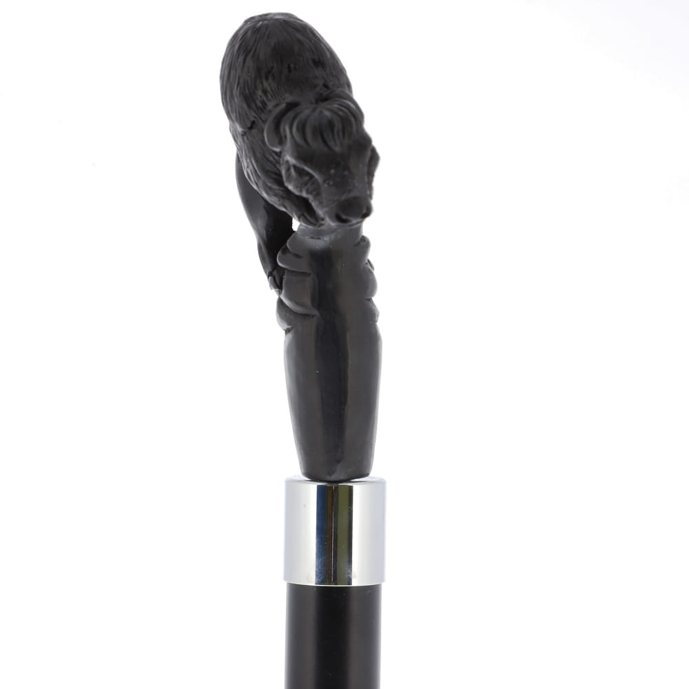 Bison Dark Buffalo Horn Handle Collector Cane w/Custom Shaft and Collar Bone Handles - Tophatter Daily Deals