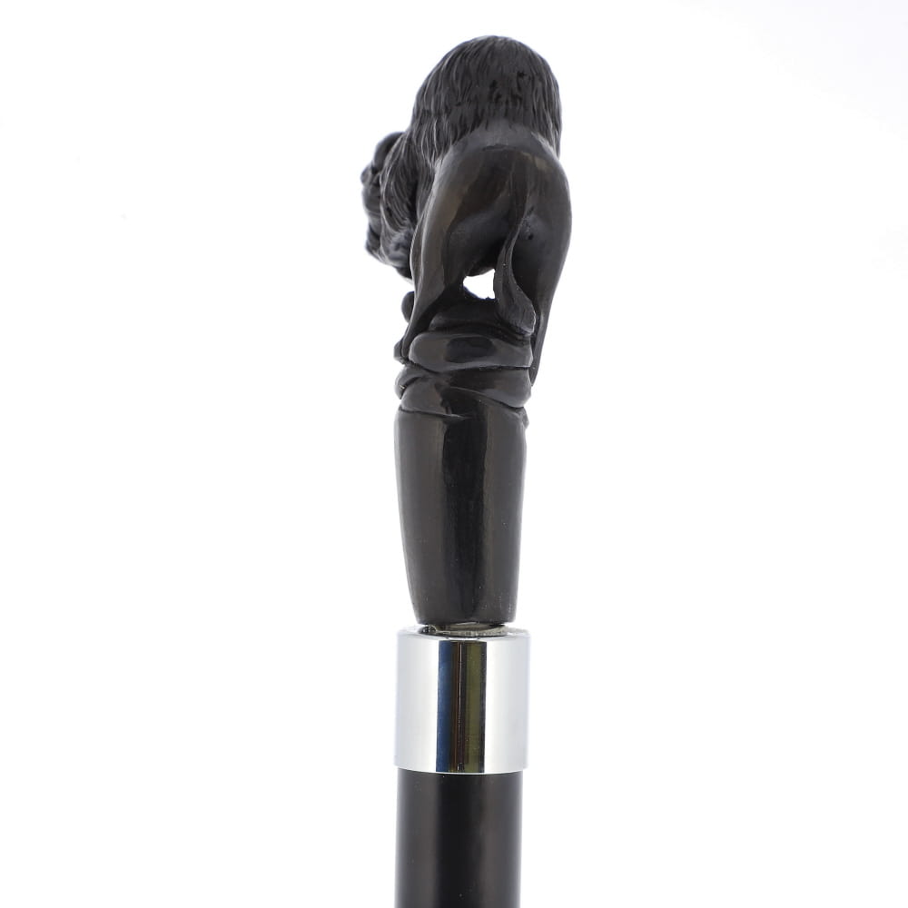 Bison Dark Buffalo Horn Handle Collector Cane w/Custom Shaft and Collar Bone Handles - Tophatter Daily Deals