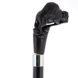 Bison Dark Buffalo Horn Handle Collector Cane w/Custom Shaft and Collar Bone Handles - Tophatter Daily Deals