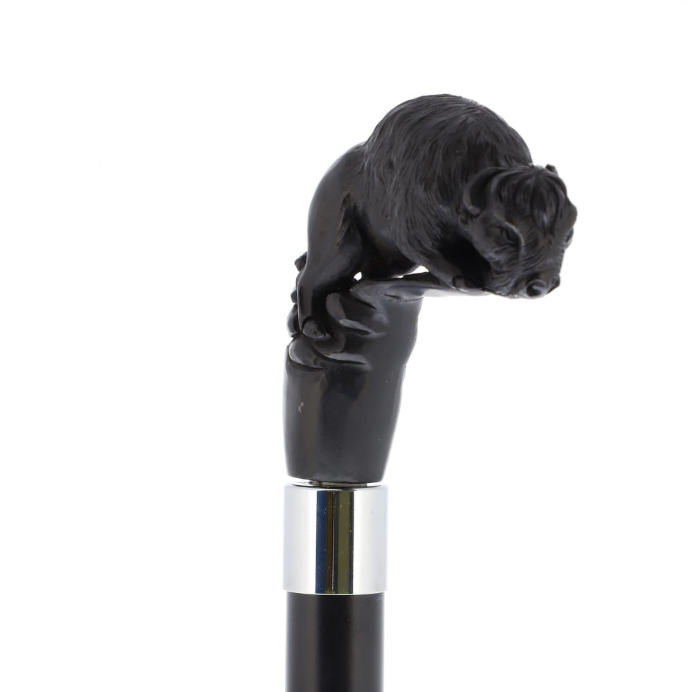 Bison Dark Buffalo Horn Handle Collector Cane w/Custom Shaft and Collar Bone Handles - Tophatter Daily Deals