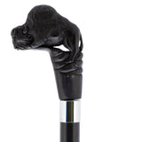 Bison Dark Buffalo Horn Handle Collector Cane w/Custom Shaft and Collar Bone Handles - Tophatter Daily Deals