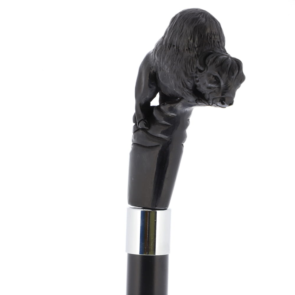 Bison Dark Buffalo Horn Handle Collector Cane w/Custom Shaft and Collar Bone Handles - Tophatter Daily Deals