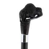 Bison Dark Buffalo Horn Handle Collector Cane w/Custom Shaft and Collar Bone Handles - Tophatter Daily Deals