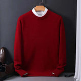 Soft Relaxed Men's Crewneck Sweater - Oversized Knit Red 3D Changing Face Moving Picture Frame - Tophatter Daily Deals