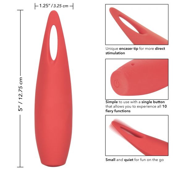 Red Hot Spark Silicone Vibrator Vibrator - Tophatter Daily Deals
