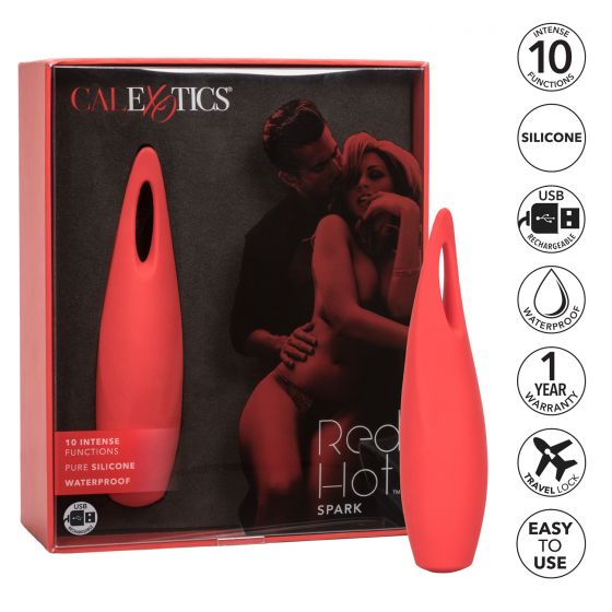 Red Hot Spark Silicone Vibrator Vibrator - Tophatter Daily Deals