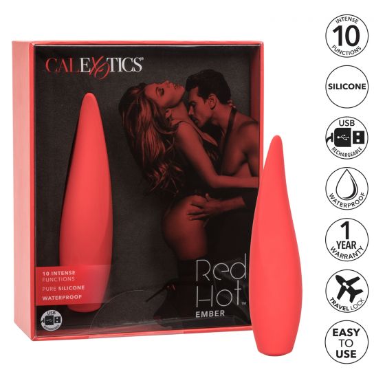 Red Hot Ember Silicone Vibrator Vibrator - Tophatter Daily Deals