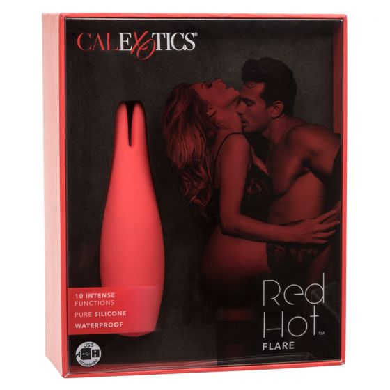 Red Hot Flare Silicone Vibrator Vibrator - Tophatter Daily Deals