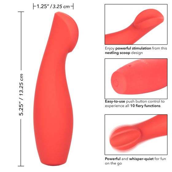 Red Hot Ignite Silicone Vibrator Vibrator - Tophatter Daily Deals