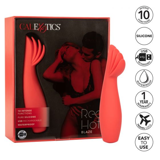 Red Hot Blaze Silicone Vibrator Vibrator - Tophatter Daily Deals