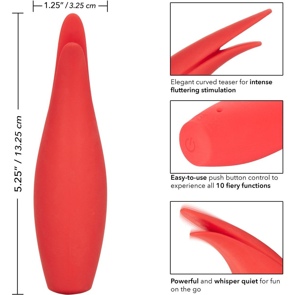 Red Hot Sizzle Silicone Vibrator Vibrator - Tophatter Daily Deals