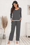 V-Neck Top and Pants Lounge Set Charcoal Loungewear Sets Apparel & Accessories H#Y HOT DEALS HOME PAGE Lingerie Sleepwear Loungewear Loungewear Sets New Deals Sexy sexy lingerie Ship From Overseas Ship from USA Sleep Sleepwear Sleepwear & Loungewear USA USA STOCK - Tophatter Daily Deals And Savings