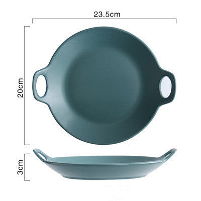 Baking oven-Ear heat resistant baking tray Blue Circular 0 - Tophatter Daily Deals