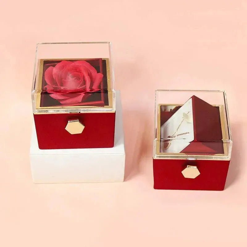 Valentine's™ Rotating Rose Jewelry Box Jewelry Boxes - Tophatter Daily Deals