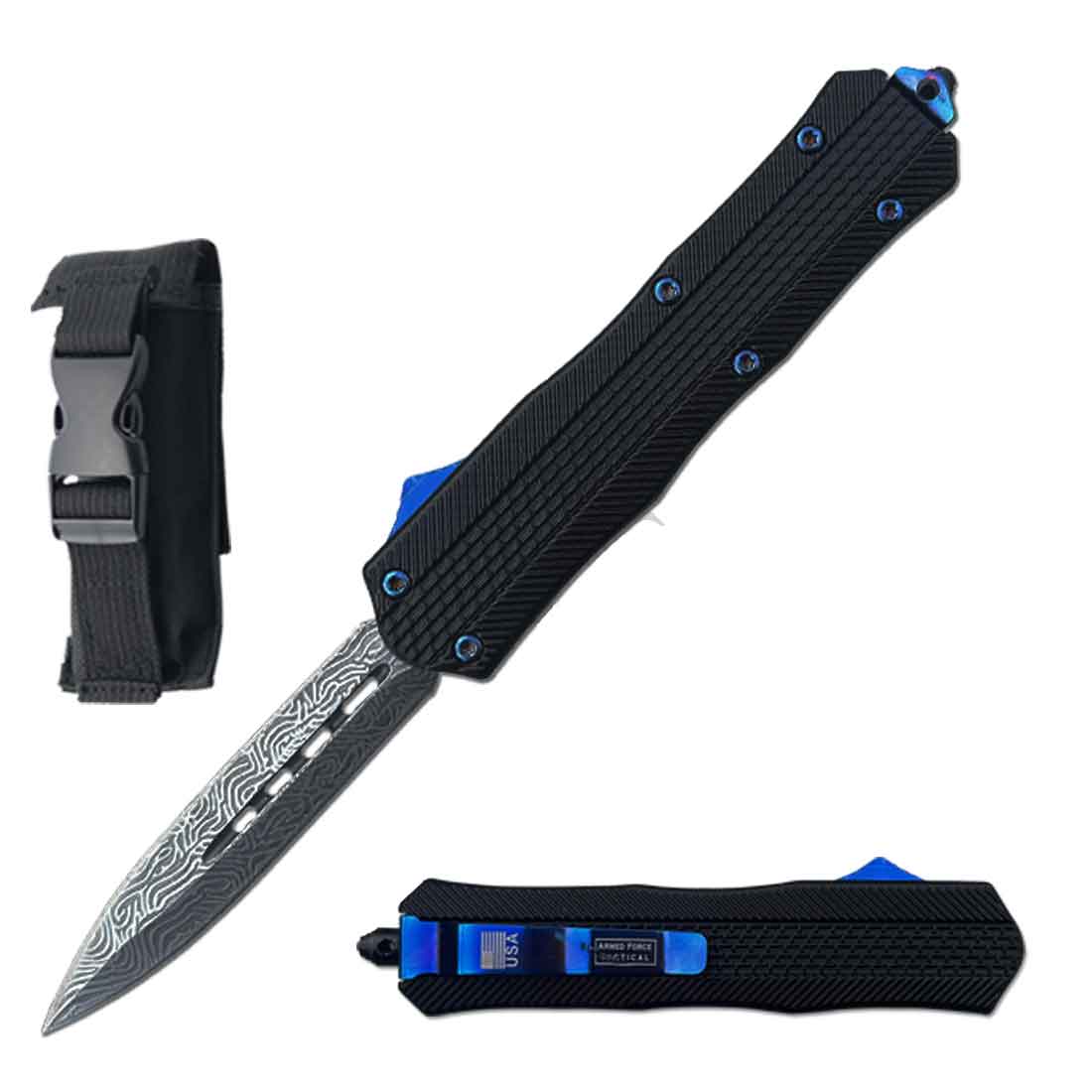 9" Abyssal Apparatus OTF Automatic Out the Front Knife - TOPHATTER'S ARMORY DEALS Collectible Weapons - Tophatter Daily Deals