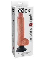 King Cock 10 Inch Vibrating Cock with Balls 25.4 cm Vibrating Dong > Vibrators > Realistic Vibrators - Tophatter Daily Deals