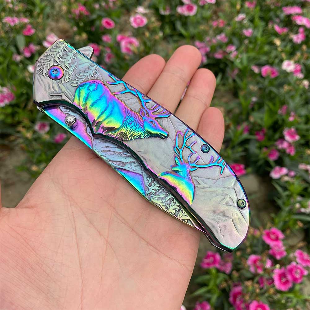 Fantastic Reindeer Folding Knife - Tophatter Daily Deals