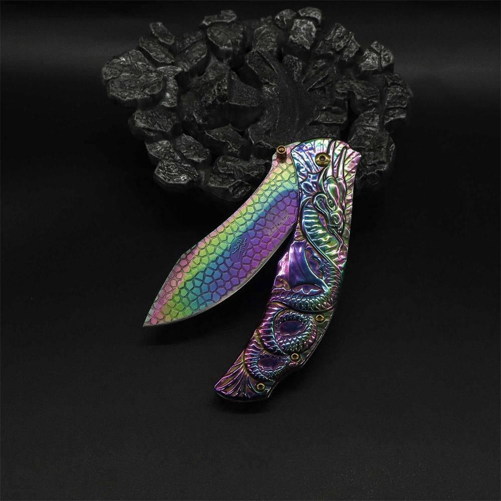 Sea Serpent sculpture Folding Knife Camping Knife - Tophatter Daily Deals