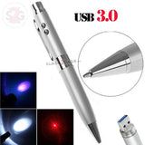 5-in-1 Multi Function Pen w/Laser 2 Lights USB Flash Drive 3.0 10x FASTER! USB Flash Drive - Tophatter Daily Deals