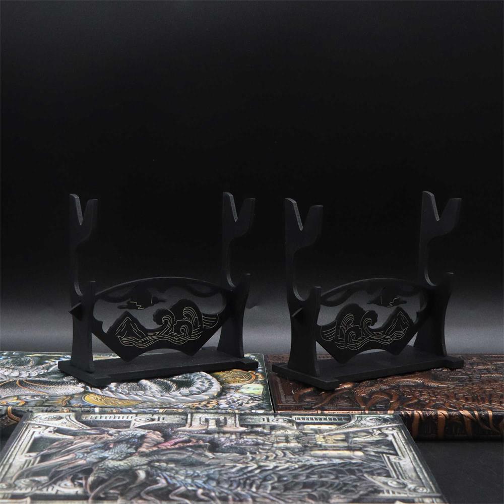 2-Layer Wooden Landscape Pattern Weapon Display Holder - Tophatter Daily Deals