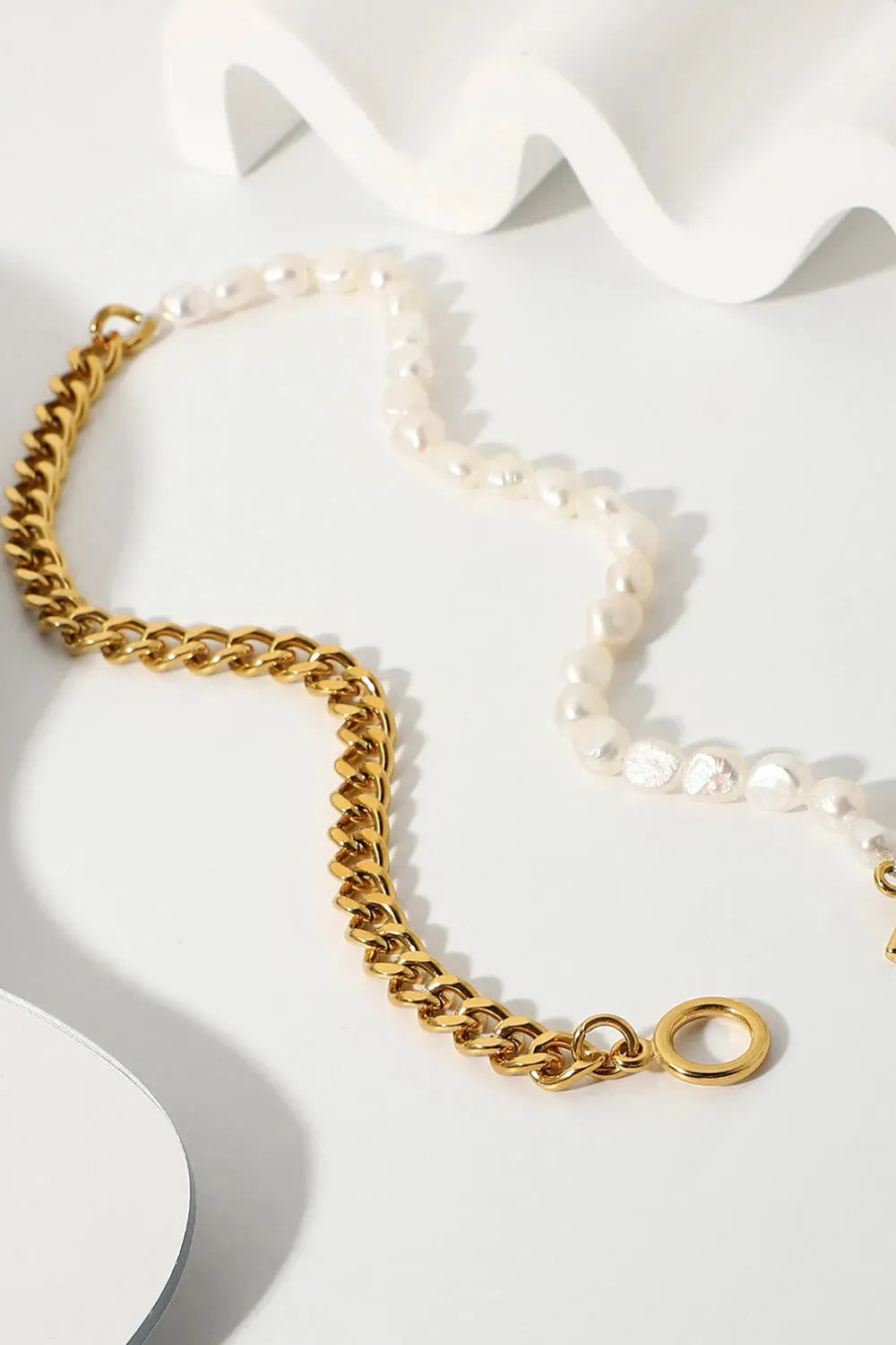 Dream Life Pearl Chunky Chain Necklace Necklaces - Tophatter Daily Deals