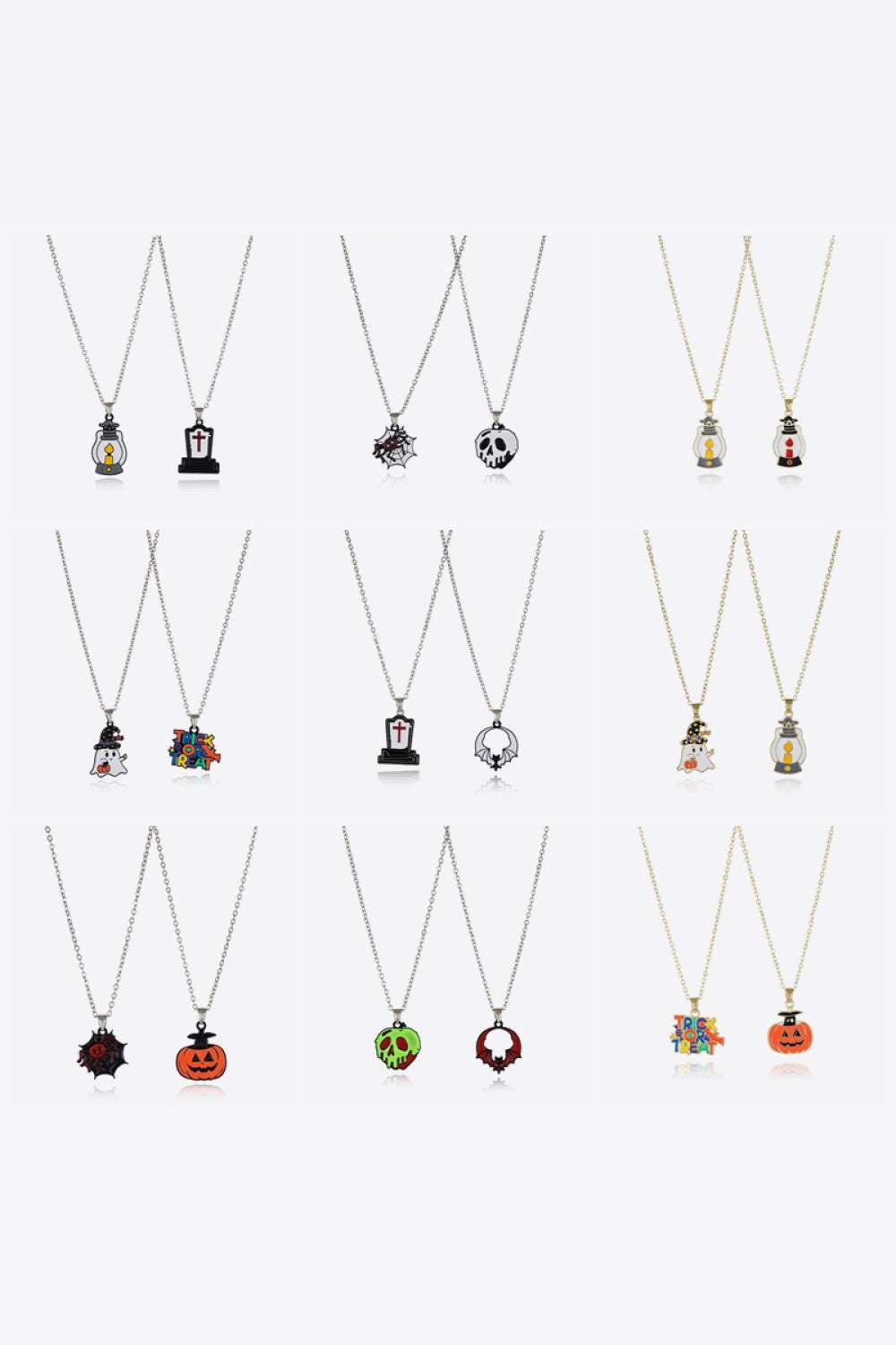 Two-Piece Halloween Theme Necklace Set Necklaces - Tophatter Daily Deals