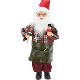Workshop Standing Santa Figure | Traditional Father Christmas Ornament - 45cm Ornament - Tophatter Daily Deals