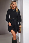 Smocked Lantern Sleeve Mini Dress Casual Dresses - Tophatter Daily Deals