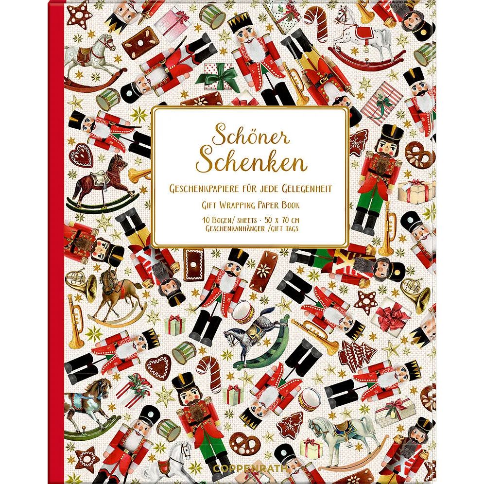 Nutcracker Christmas Wrapping Paper Book with 10 Stylish Sheets & Gift Tags Wrapping Paper - Tophatter Daily Deals