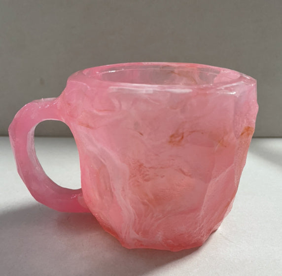 400ml Resin Mineral Crystal Coffee Mugs With Handles Elegant Fake Mineral Crystal Cup For Workplace Home Decor Christmas Gift Kitchen Gadgets Pink 10cm High No inner liner 0 - Tophatter Daily Deals