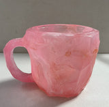 400ml Resin Mineral Crystal Coffee Mugs With Handles Elegant Fake Mineral Crystal Cup For Workplace Home Decor Christmas Gift Kitchen Gadgets Pink 10cm High No inner liner 0 - Tophatter Daily Deals