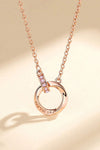 Zircon Decor 999 Sterling Silver Necklace Rose Gold Pink One Size Necklaces - Tophatter Daily Deals