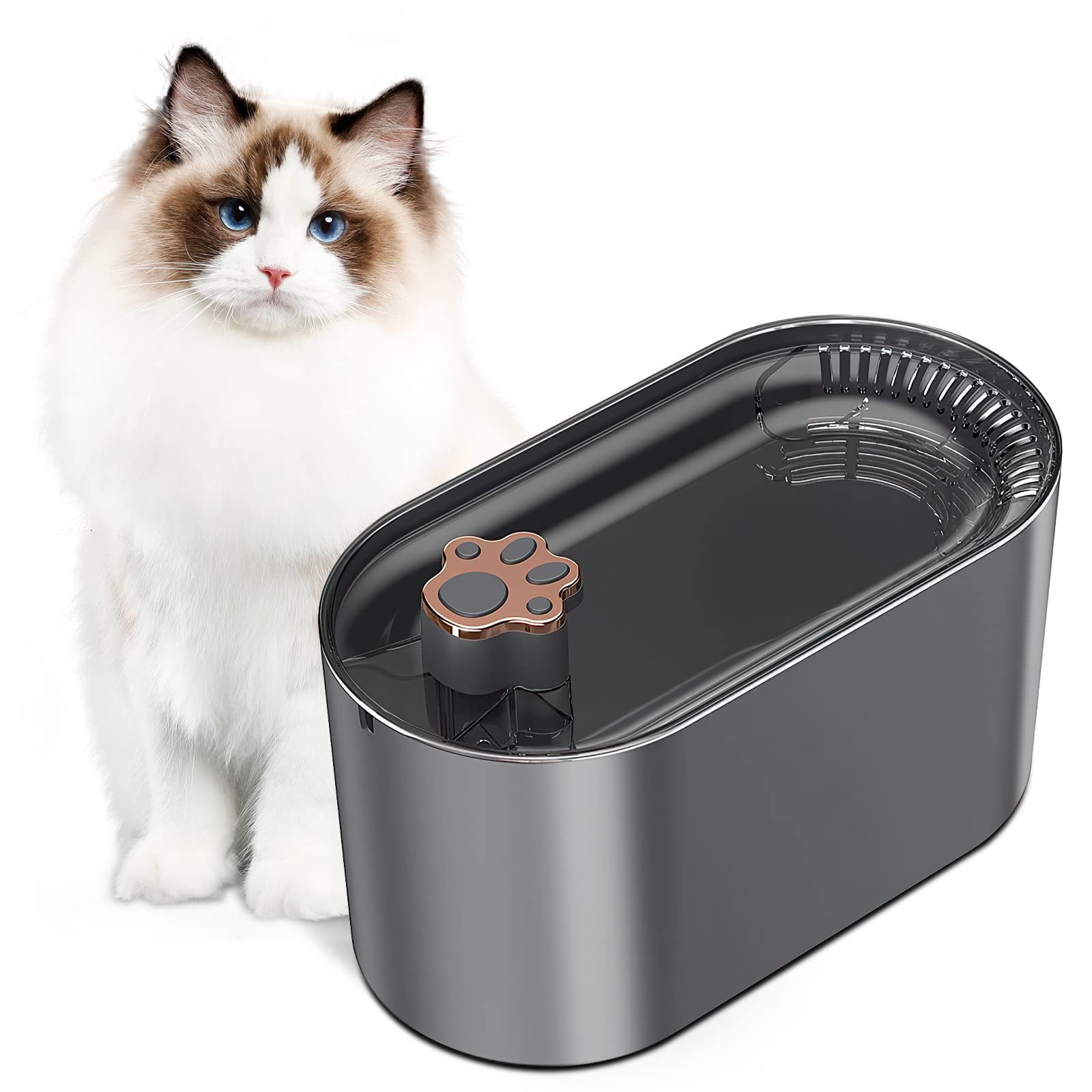 3L Cat Water Fountain Filter Automatic Drinker For Dogs Cats Pet Water Dispenser Ultra-Quiet Water Dispenser With LED Light Pet Products 0 - Tophatter Daily Deals