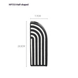 Black And White Striped Ceramic Dried Flower Vase Decorative Art Ornaments HP733 Half Arch 0 - Tophatter Daily Deals