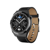 Bluetooth Call Offline Payment NFC Access Control Blood Sugar Music Smartwatch Black leather 0 - Tophatter Daily Deals