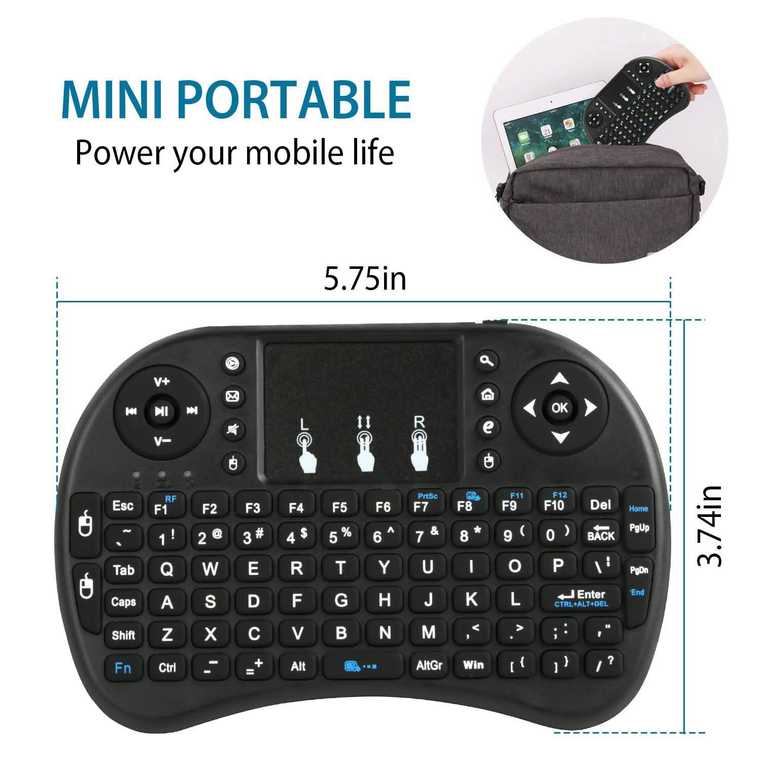 2.4G Mini Wireless Keyboard Touchpad Computer Accessories - Tophatter Daily Deals