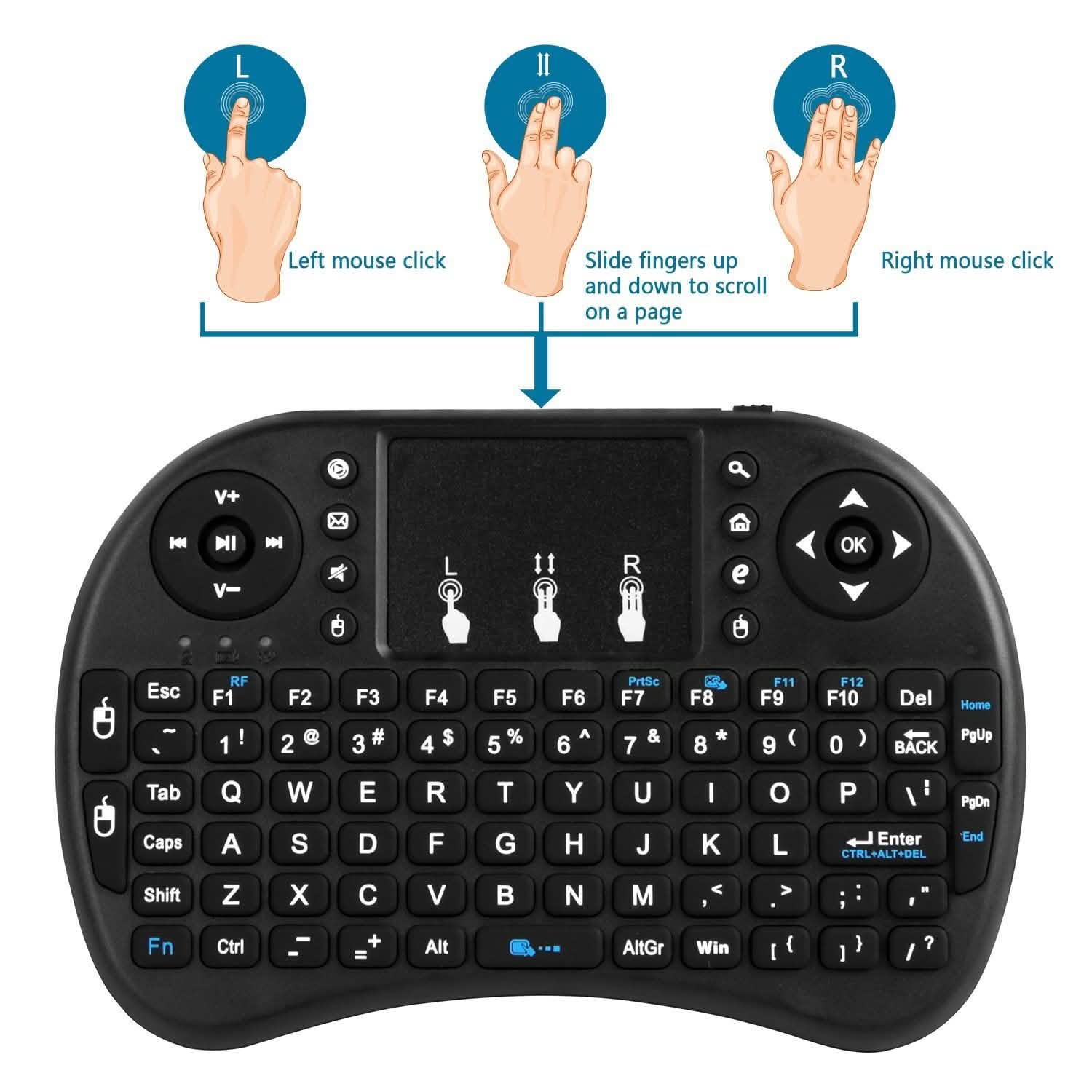 2.4G Mini Wireless Keyboard Touchpad Computer Accessories - Tophatter Daily Deals
