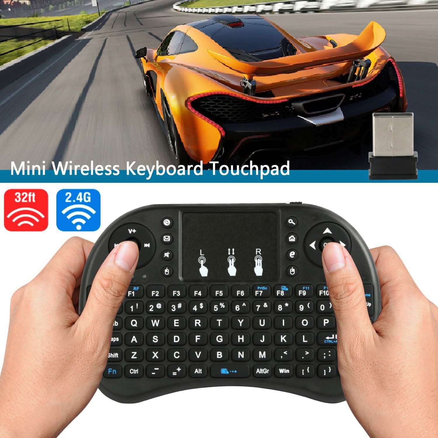 2.4G Mini Wireless Keyboard Touchpad Computer Accessories - Tophatter Daily Deals