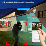 2.4G Wifi Solar Wireless 1080P Surveillance Camera with Flood Light Night Vision Smart Home & Security - Tophatter Daily Deals