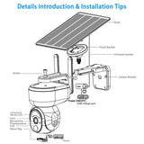 2.4G Wifi Solar Wireless 1080P Surveillance Camera with Flood Light Night Vision Smart Home & Security - Tophatter Daily Deals