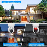 2.4G Wifi Solar Wireless 1080P Surveillance Camera with Flood Light Night Vision Smart Home & Security - Tophatter Daily Deals