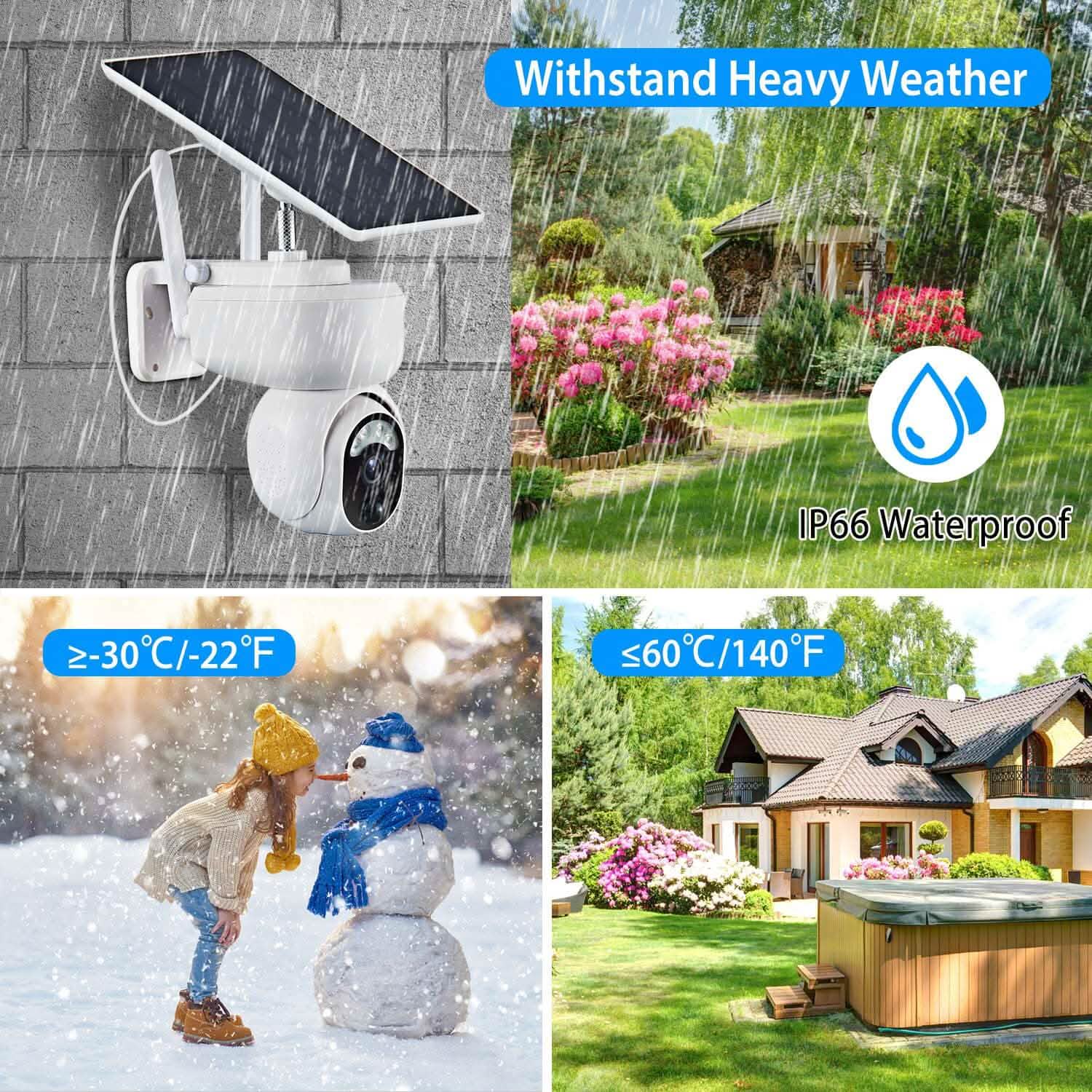 2.4G Wifi Solar Wireless 1080P Surveillance Camera with Flood Light Night Vision Smart Home & Security - Tophatter Daily Deals