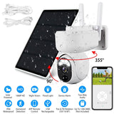 2.4G Wifi Solar Wireless 1080P Surveillance Camera with Flood Light Night Vision Smart Home & Security - Tophatter Daily Deals