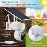 2.4G Wifi Solar Wireless 1080P Surveillance Camera with Flood Light Night Vision Smart Home & Security - Tophatter Daily Deals