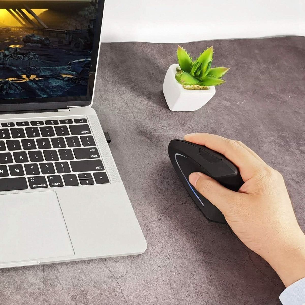 2.4G Wireless Vertical Mouse Ergonomic Optical Mice Computer Mice - Tophatter Daily Deals